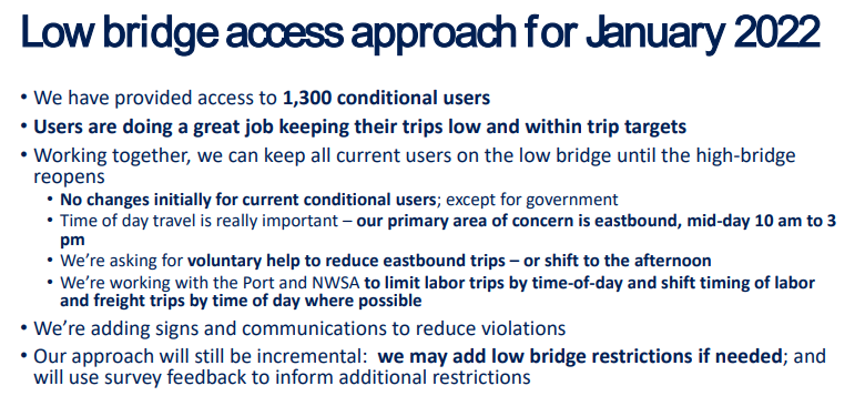 low bridge access approach