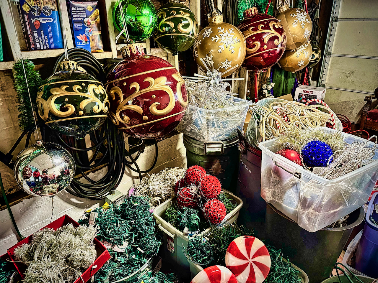 ornaments and lights