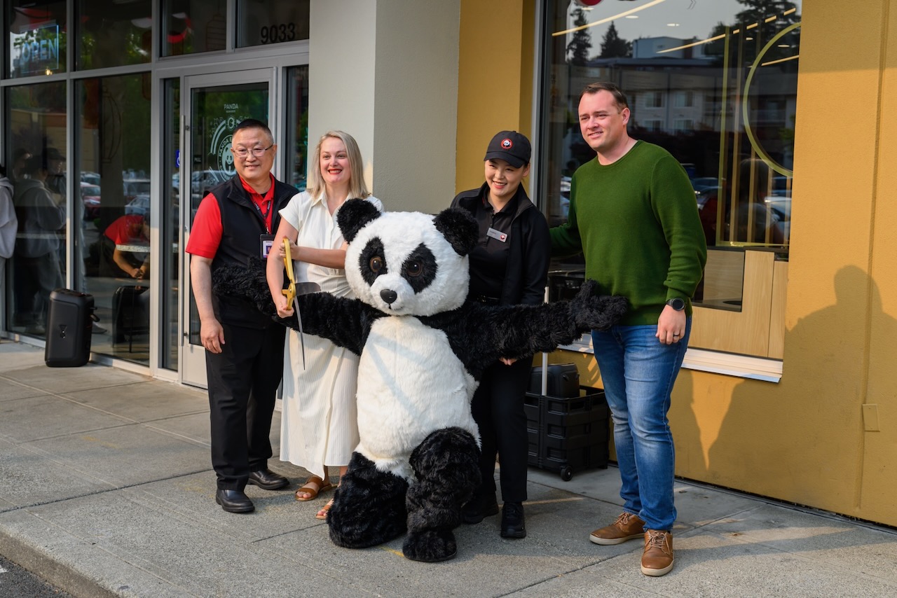 Panda ribbon cutting