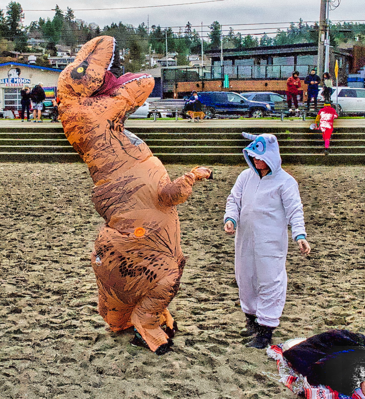 T-Rex and lamb