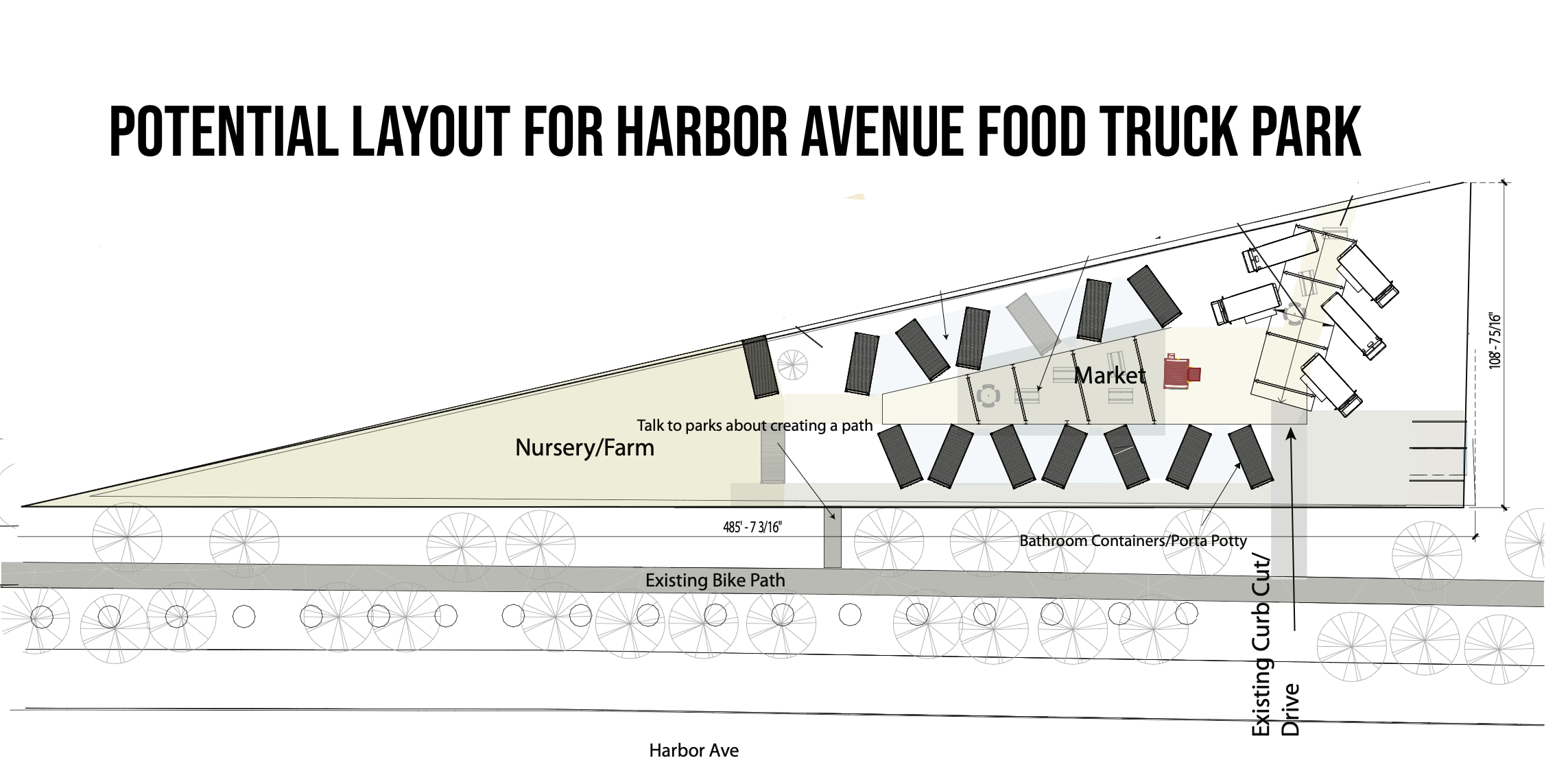 potential layout for food truck park