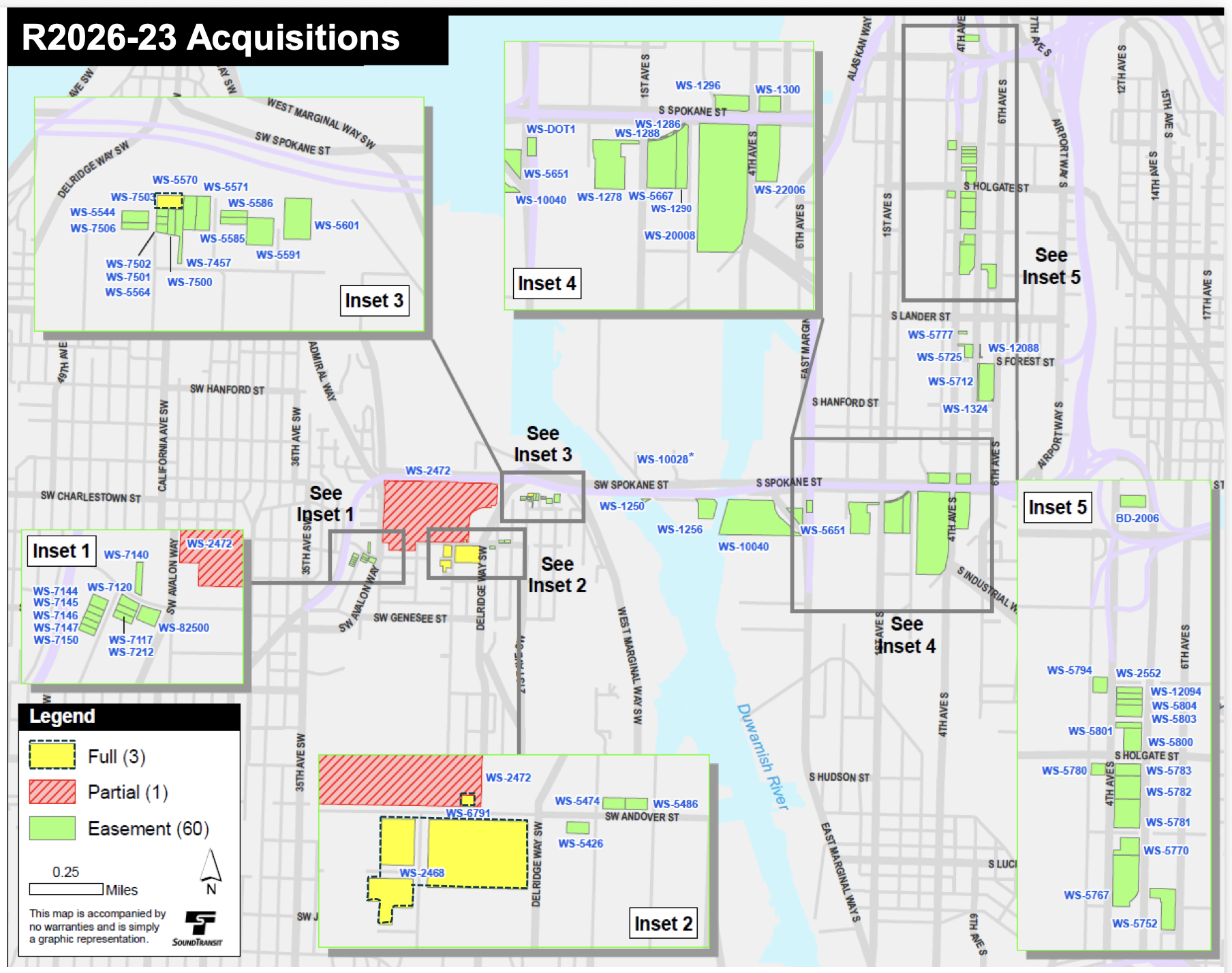 sound transit property acquisitions map