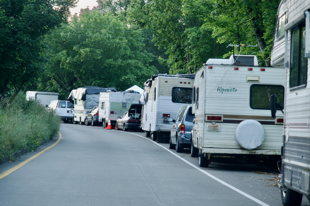 RV's parked