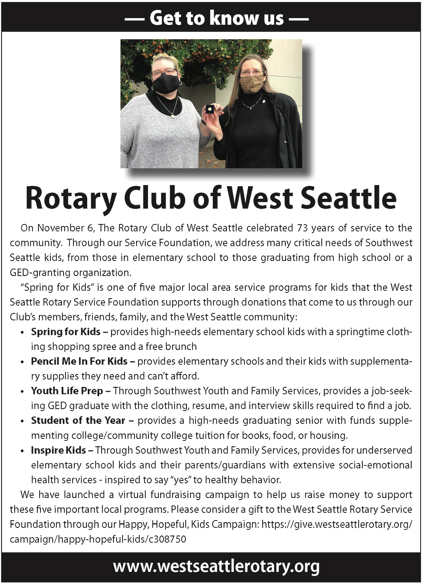 West Seattle Rotary Club 2021