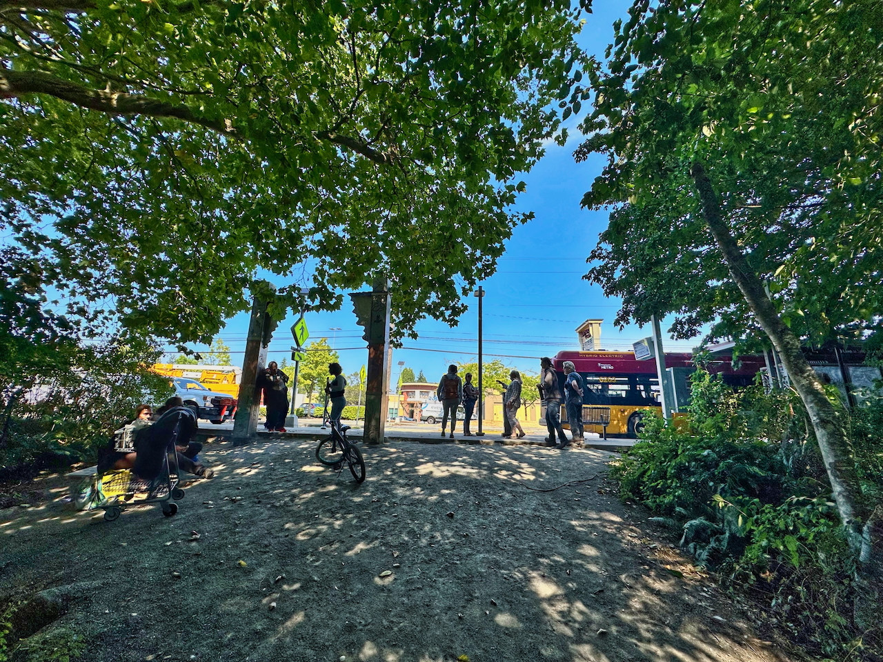 Pathway near the bus stop