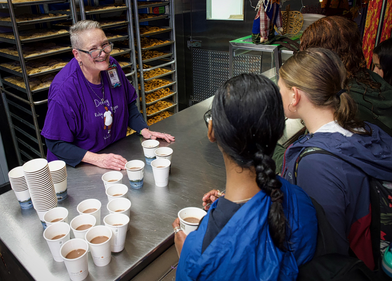 Doree and hot chocolate