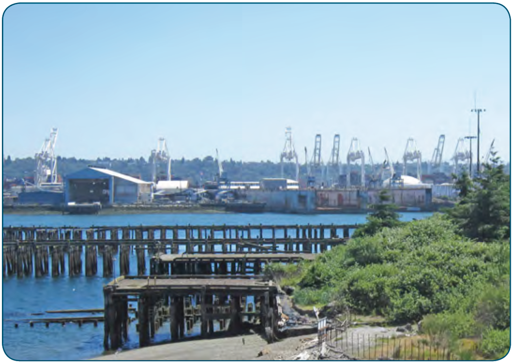 looking east at superfund cleanup site