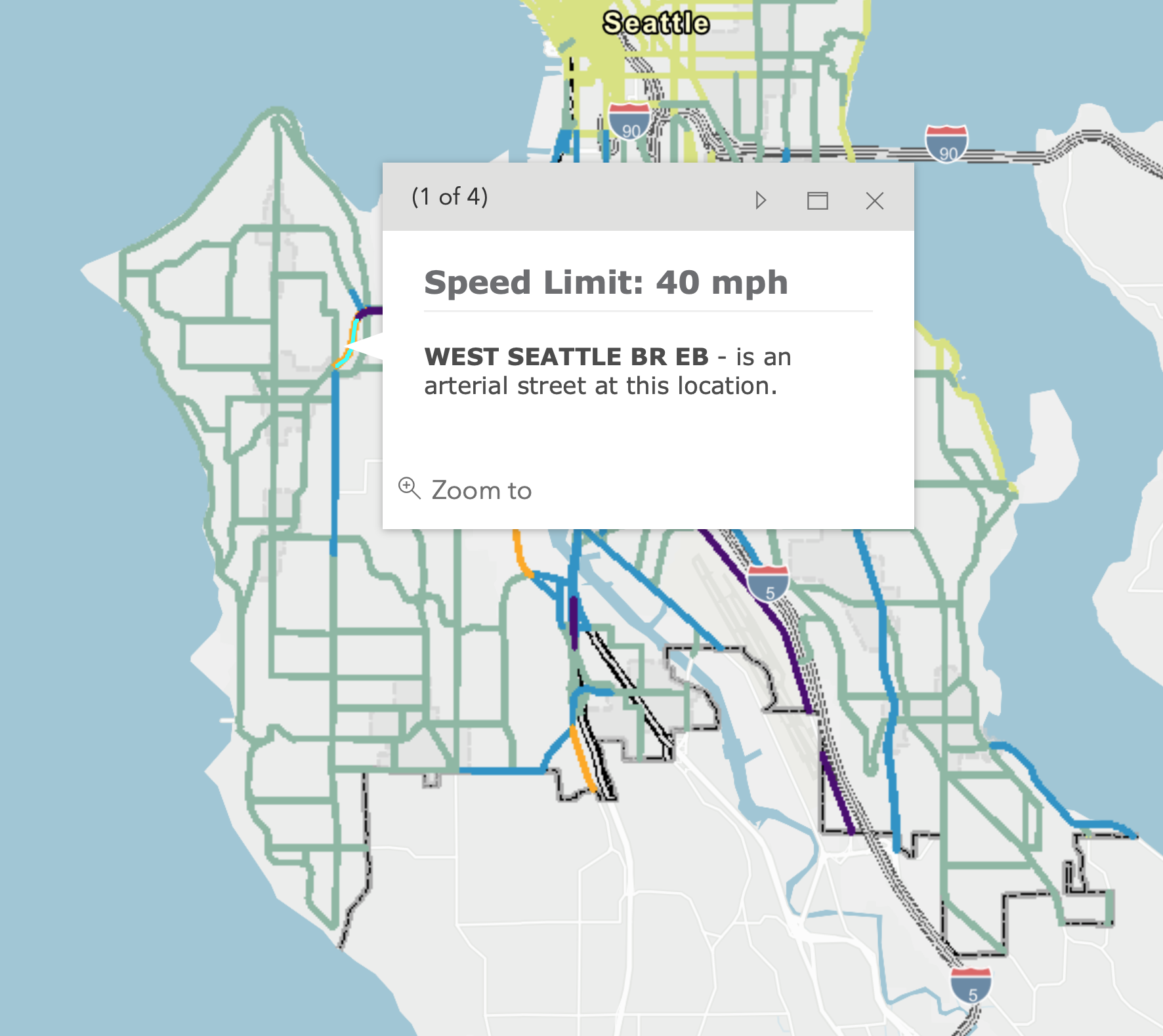 speed limit map