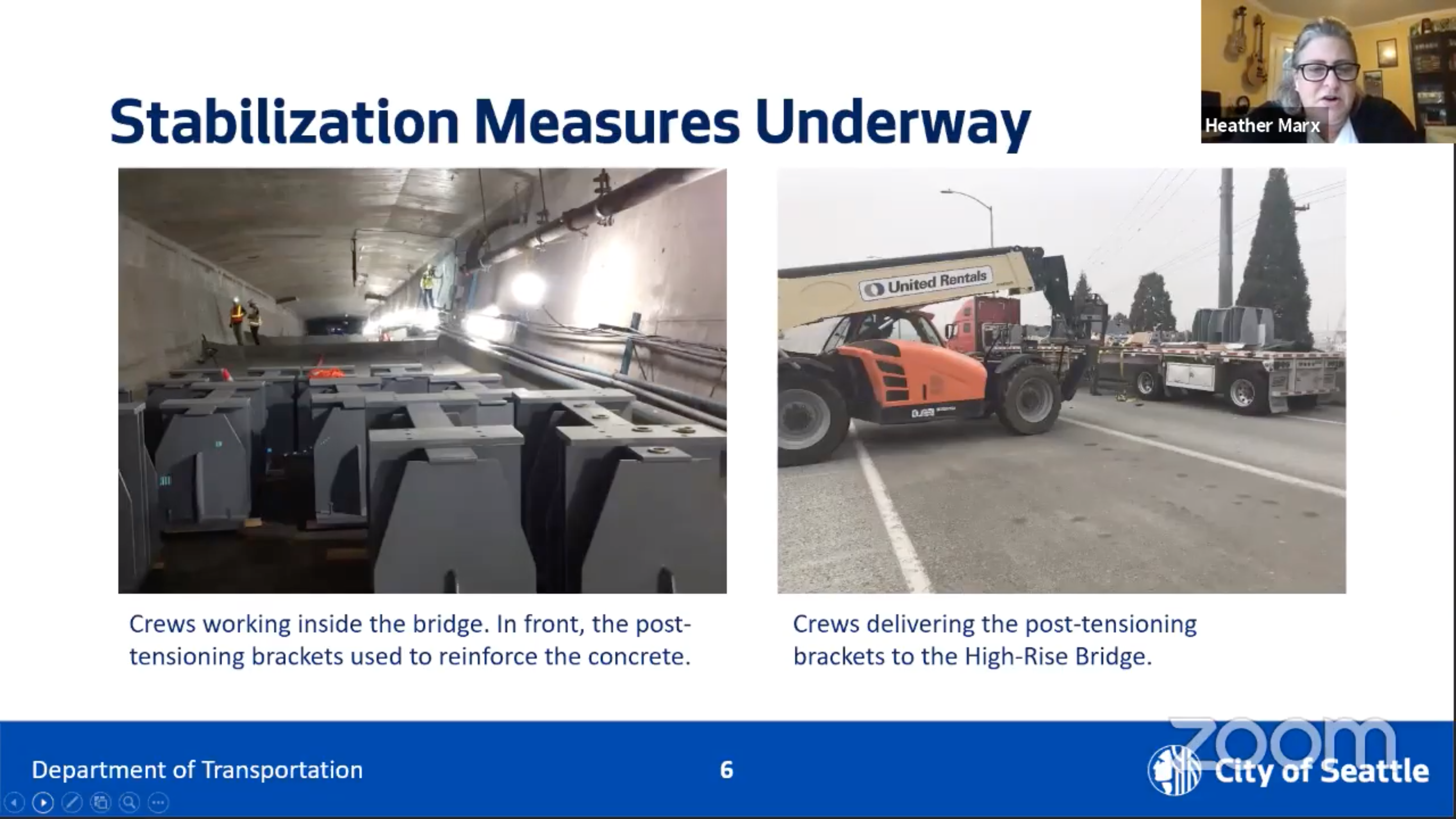 Stabilization measures West Seattle Bridge