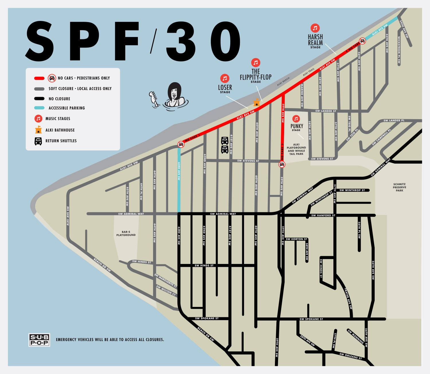 SPF 30 Street Access Map