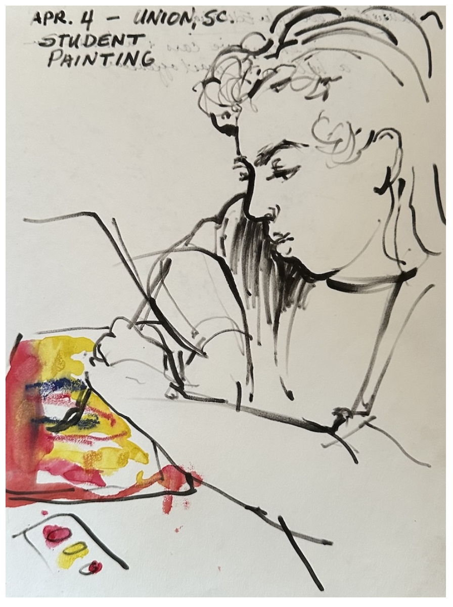 Student painting