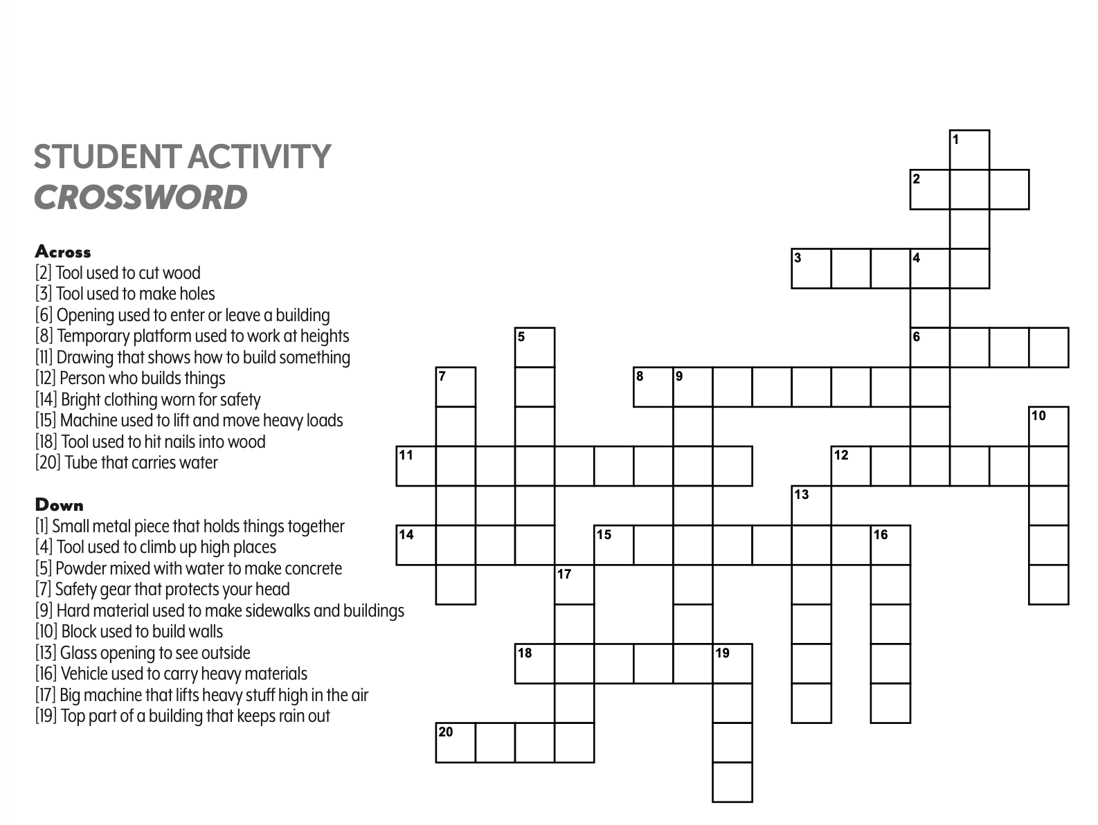 crossword puzzle