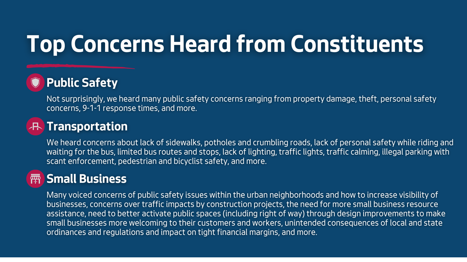 top concerns