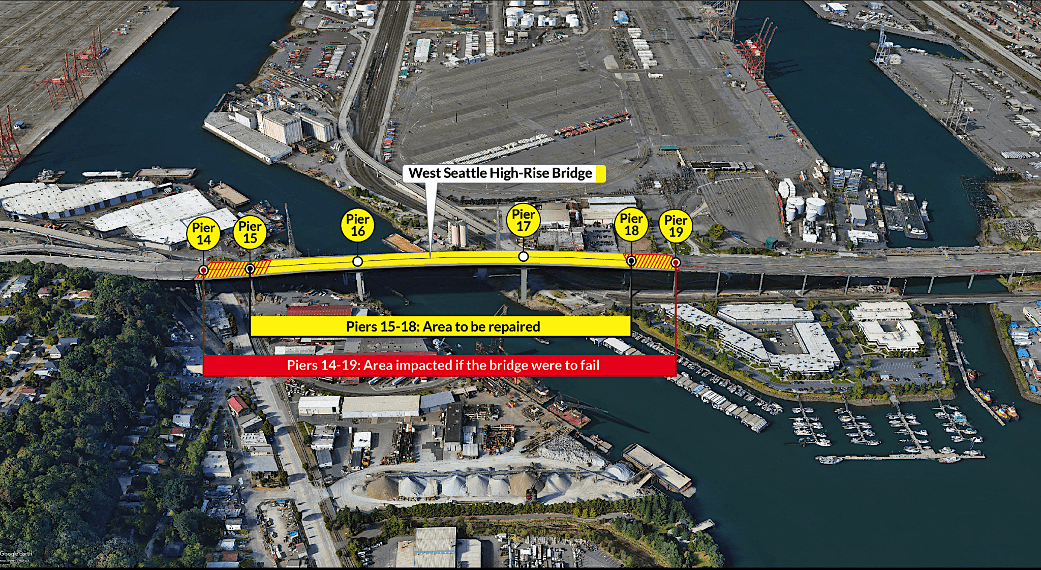 West Seattle Bridge Impact area from SDOT