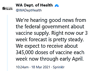 Wa Dept health tweet