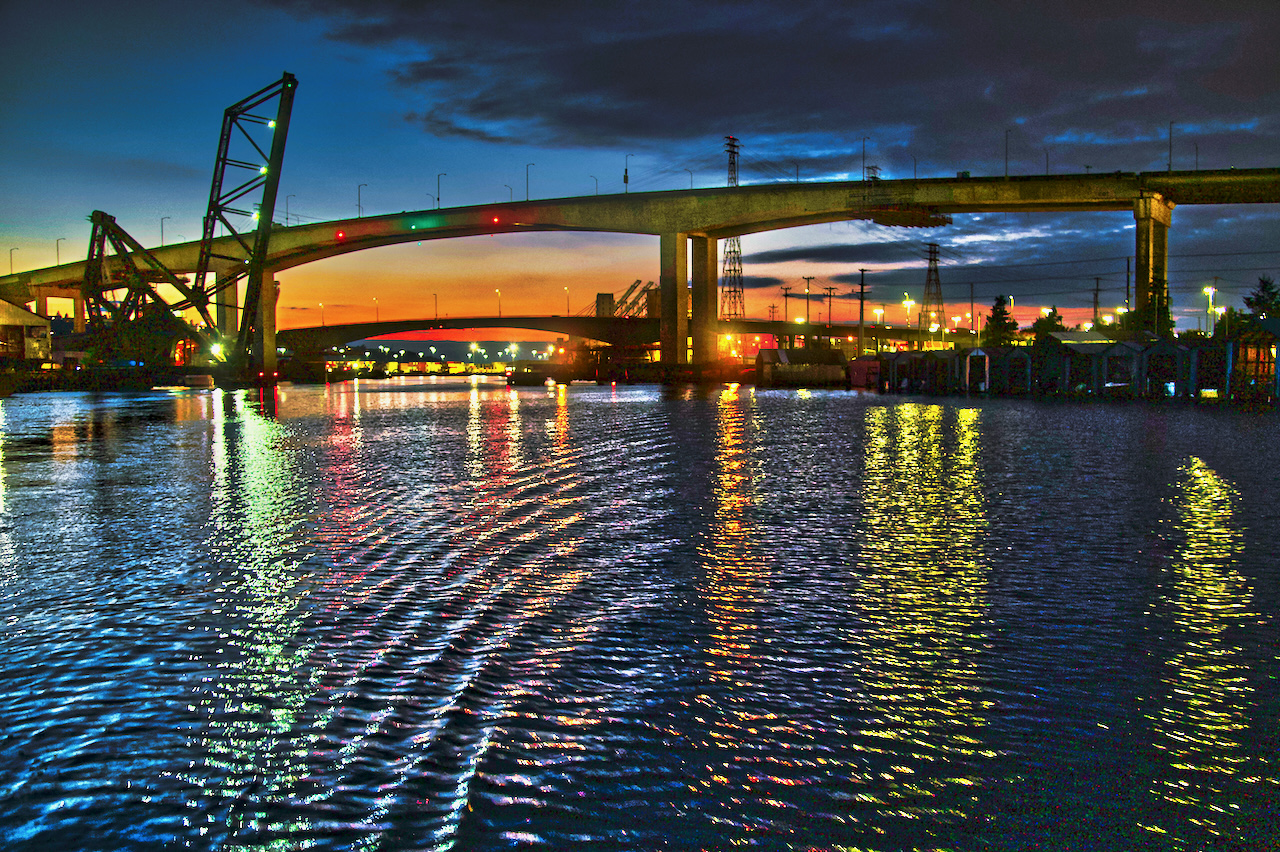 bridge at night