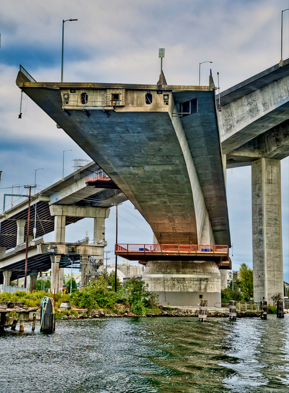 West Seattle low bridge swung open