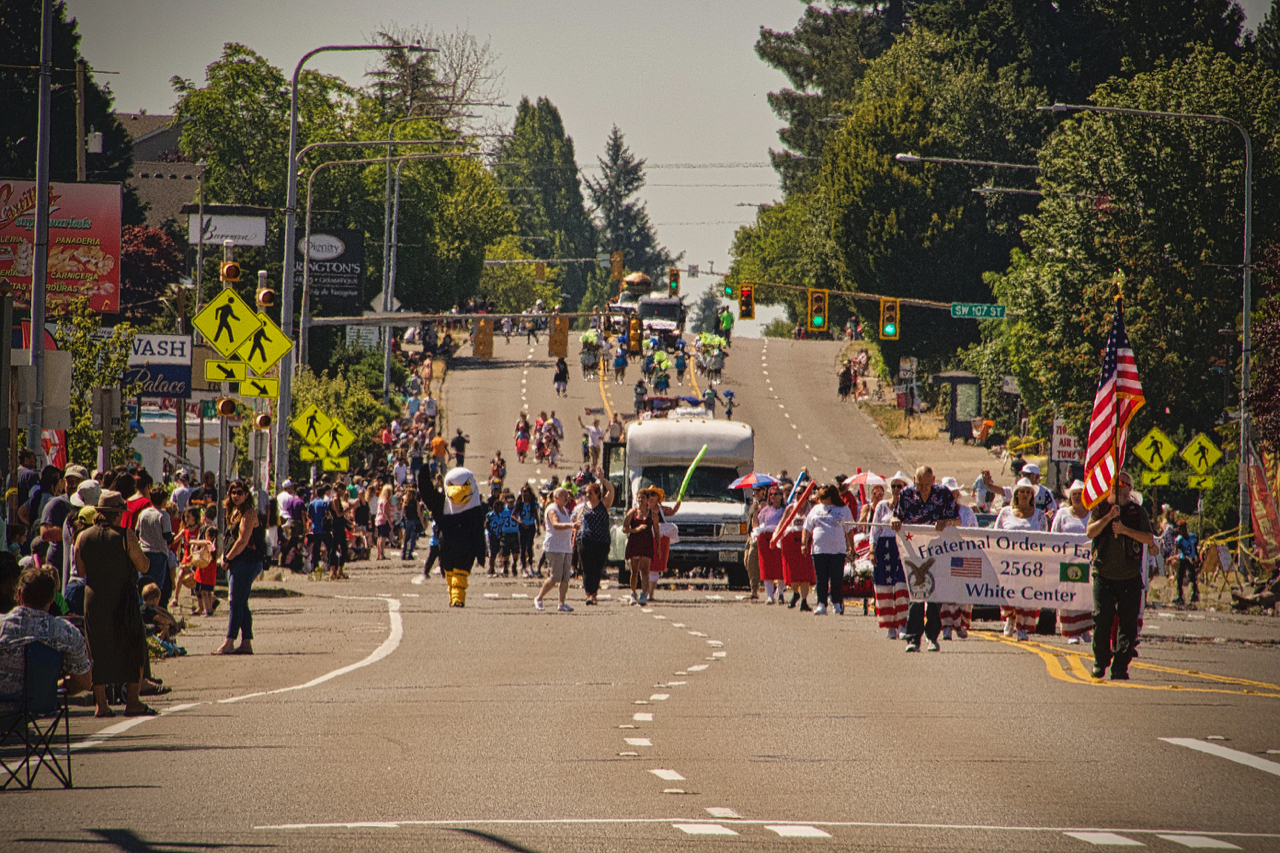 crowds in White Center