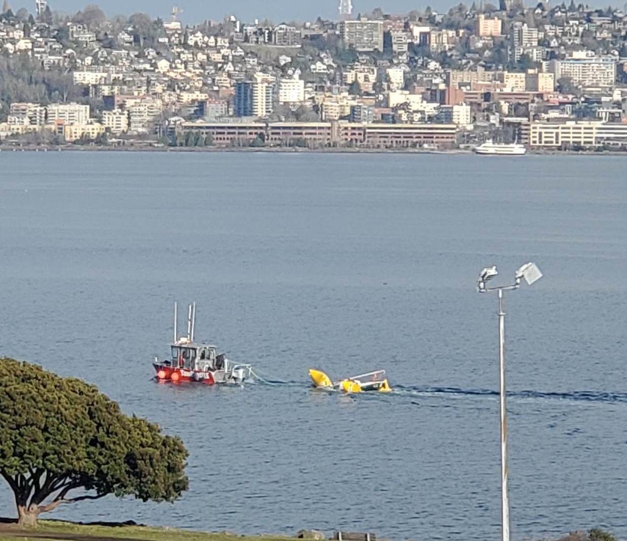 boat being towed away