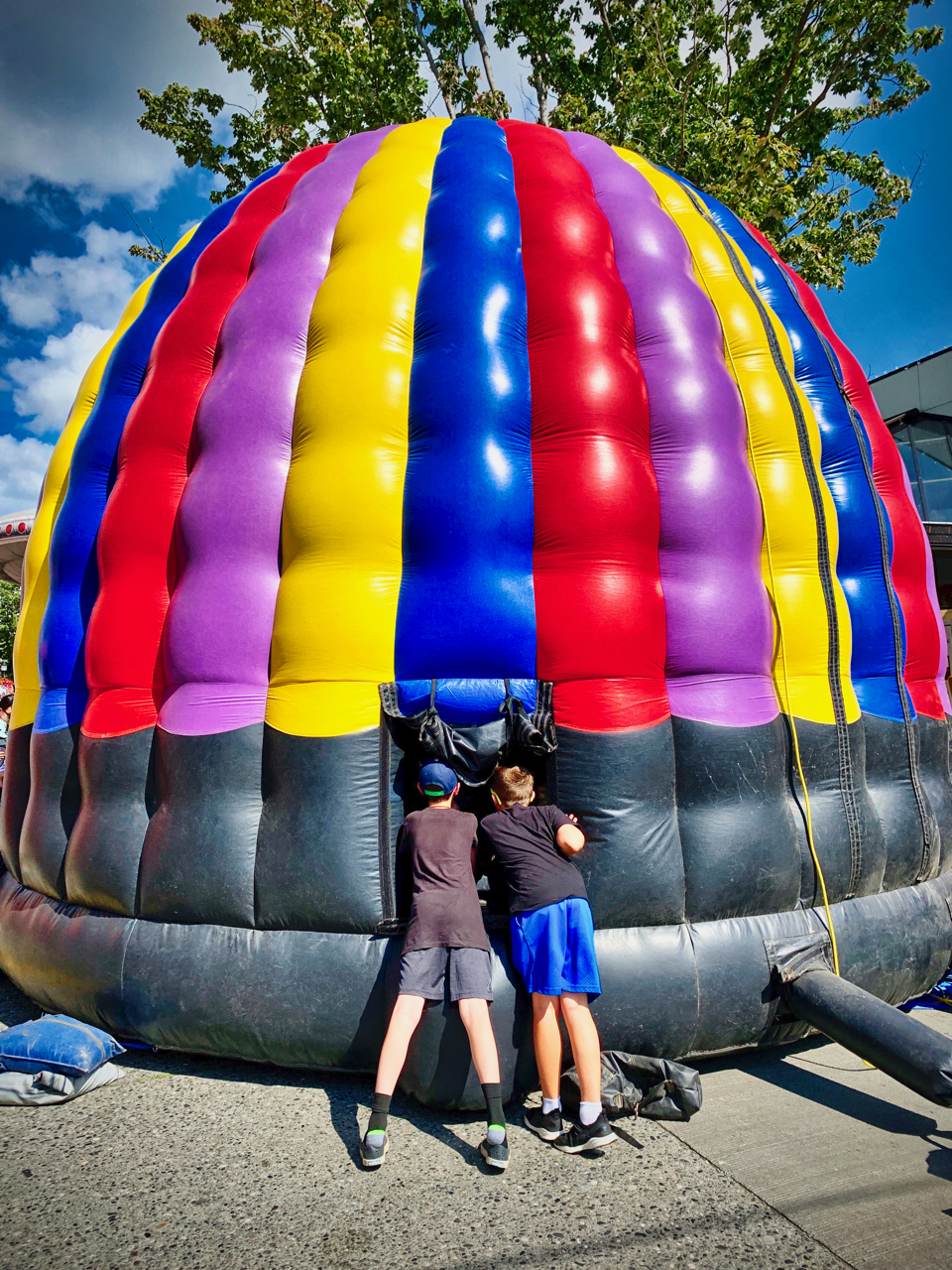 boys and inflatable