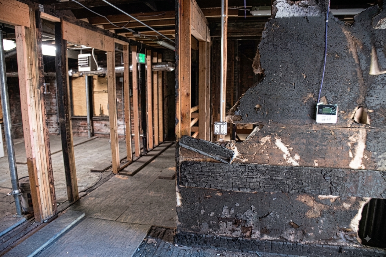 burnt wall