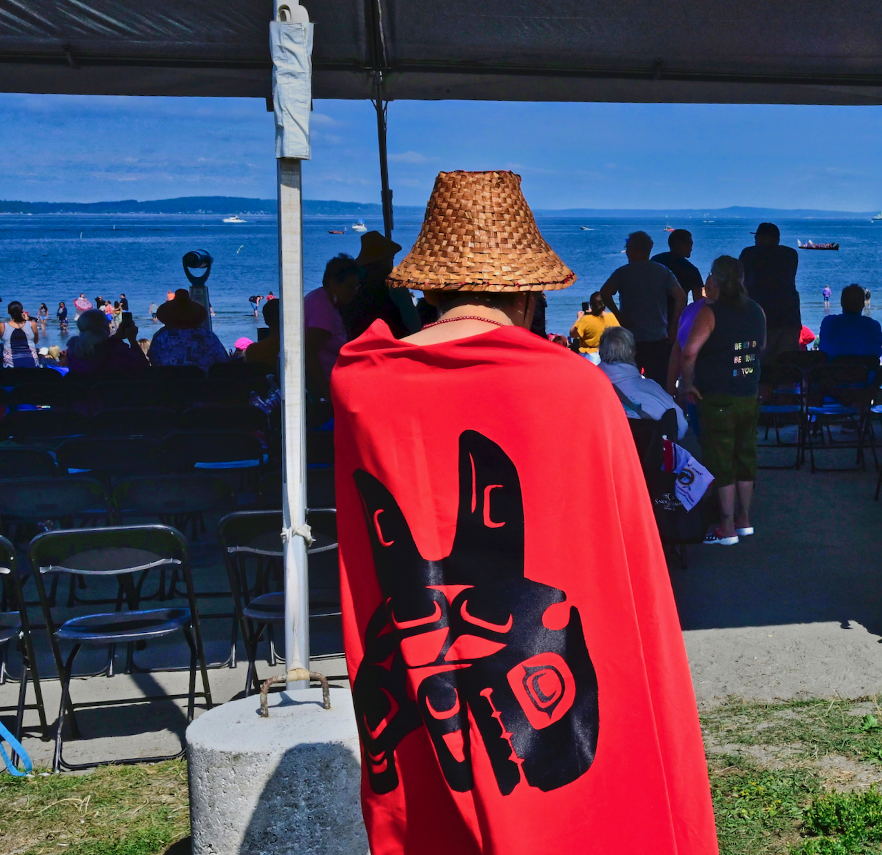 tribal members greeted them