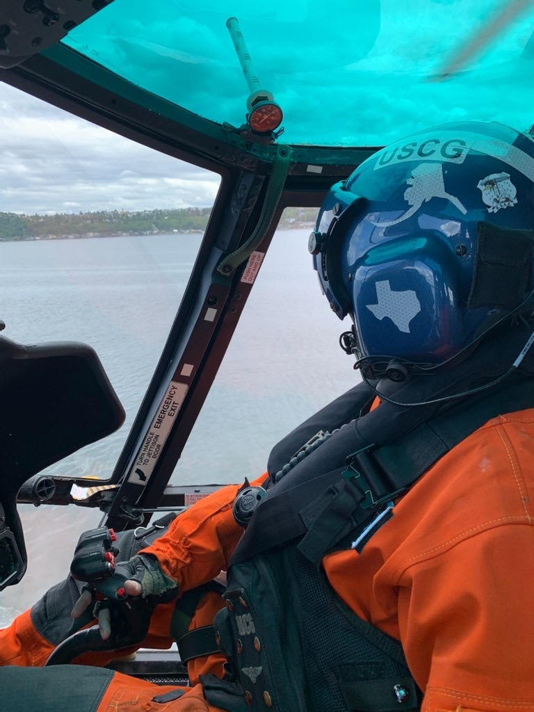 pilot inside chopper