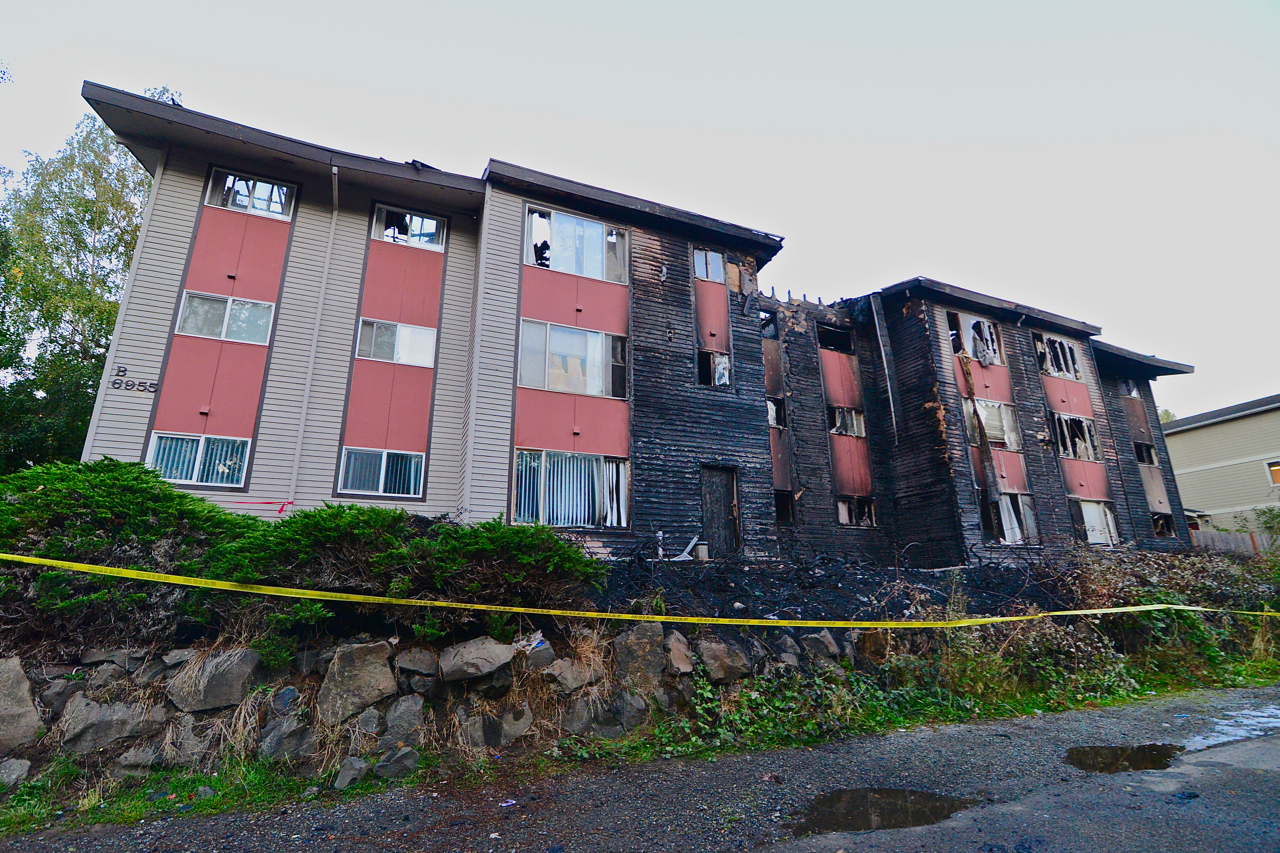 Lam Bow apartments after the fire