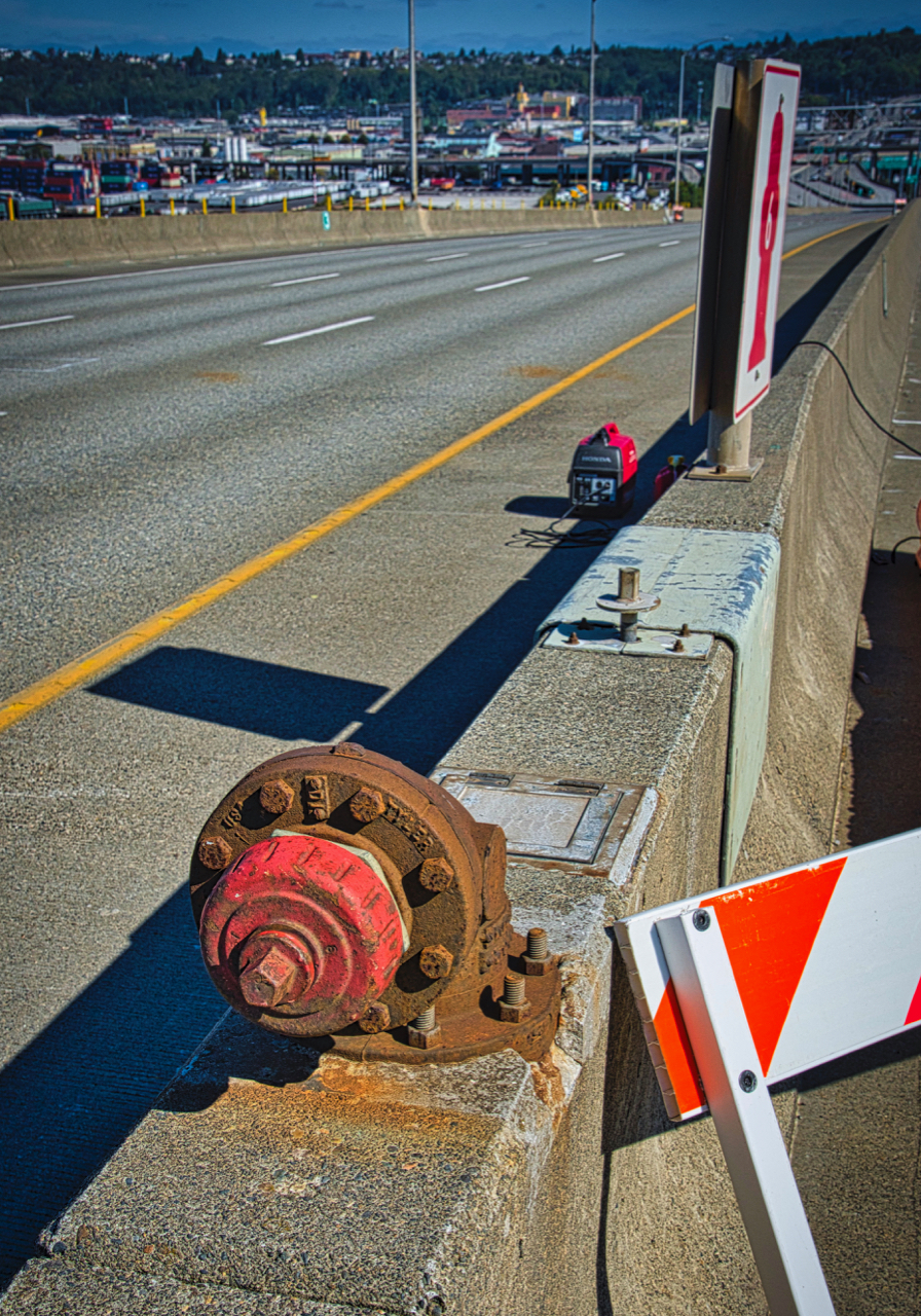 hydrant on the bridge