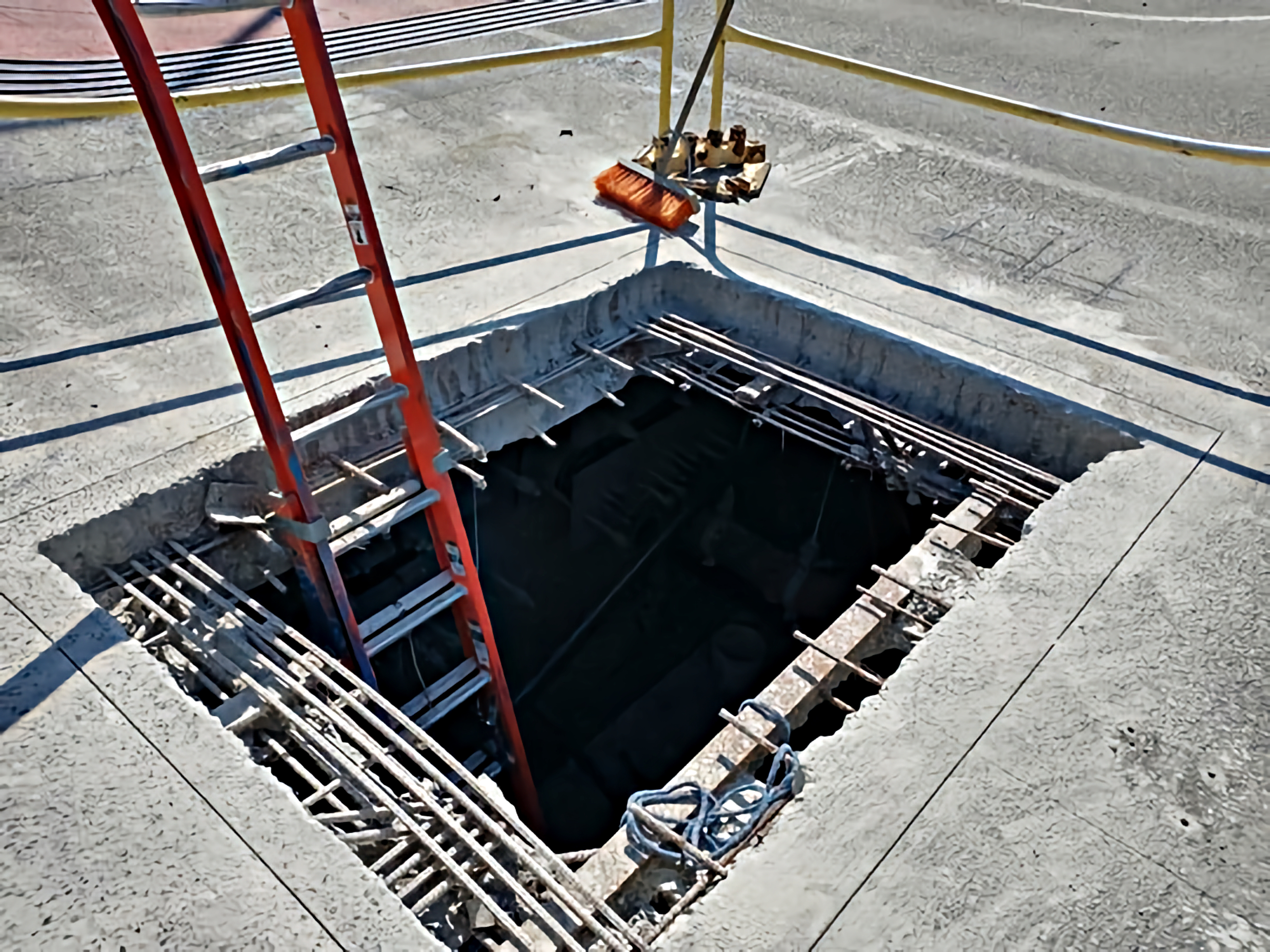 hole in bridge deck