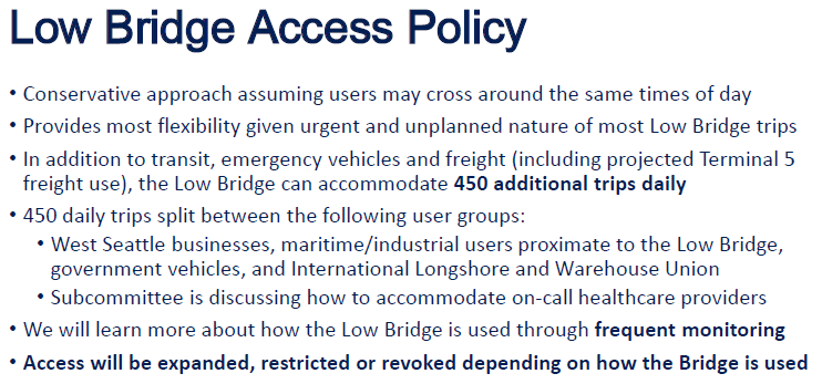 low bridge access policy