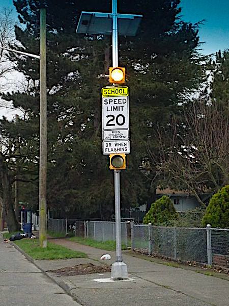 school zone speed sign