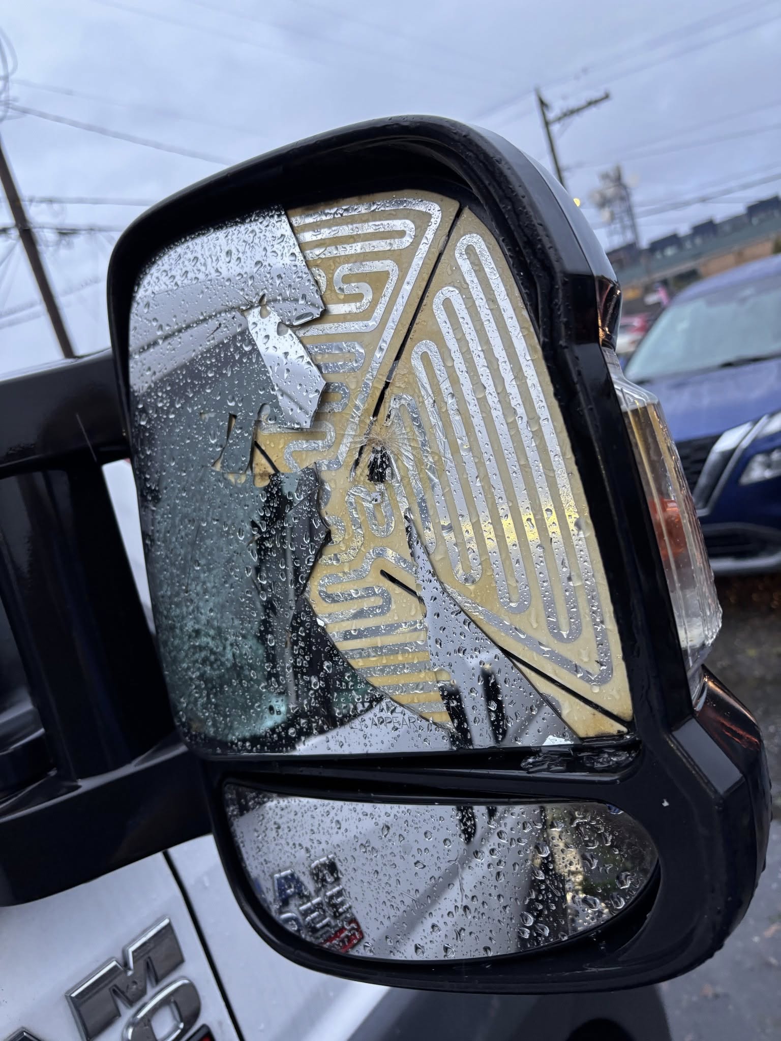 smashed mirror