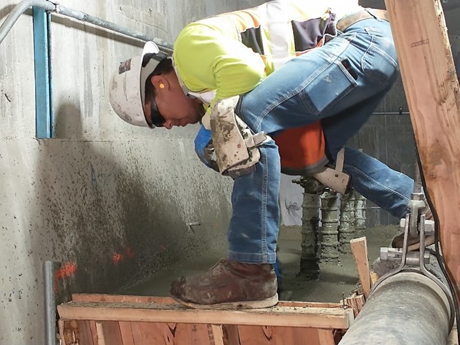 worker inside bridge