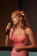 Melanie Frey expresses her vocal talent.JPG